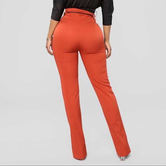 Orange Rust Stylish Pants - Picture 2 of 6